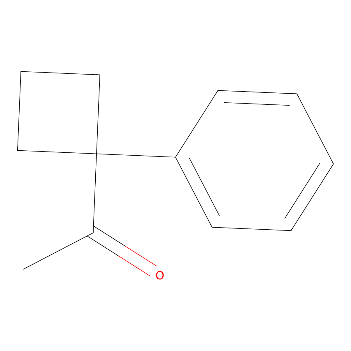 1-(1-Phenylcyclobutyl)ethanone molecular structure, CAS 3972-67-6