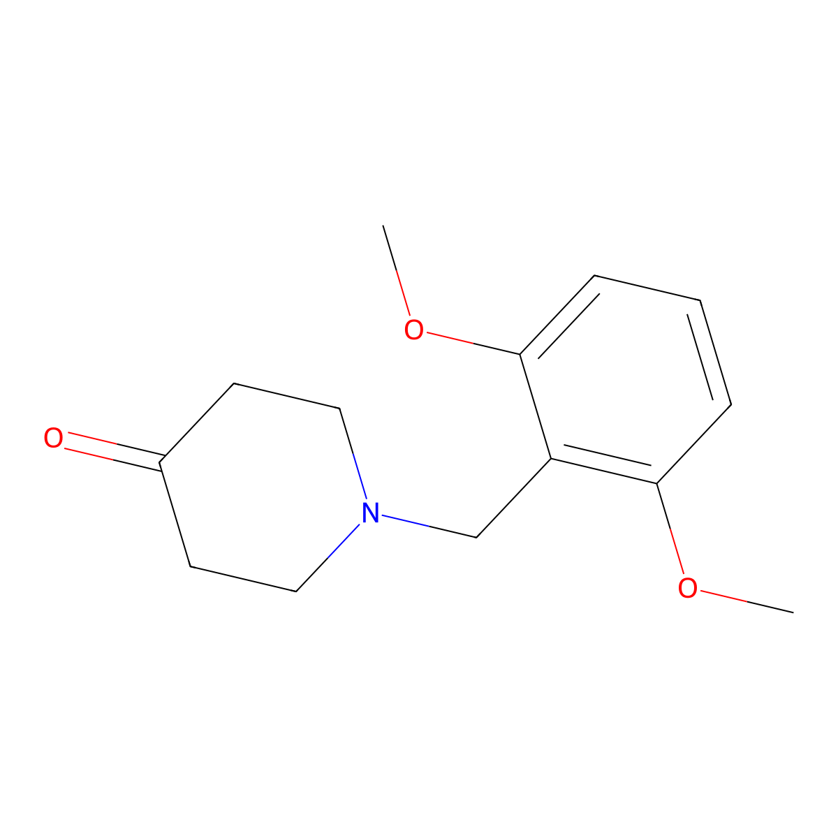 1-(2,6-Dimethoxybenzyl)piperidin-4-one molecular structure, CAS 397244-87-0