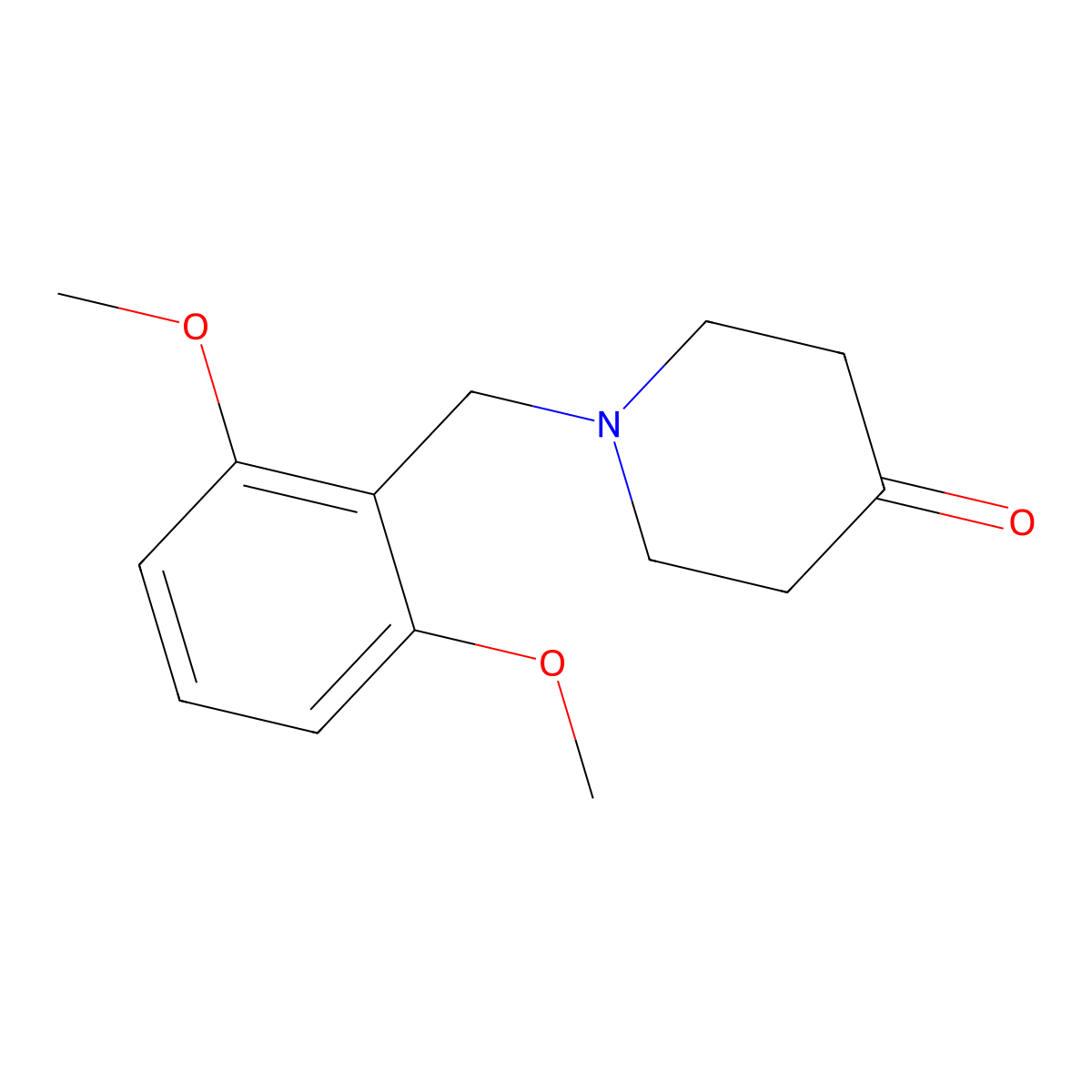 1-(2,6-Dimethoxybenzyl)piperidin-4-one molecular structure, CAS 397244-87-0