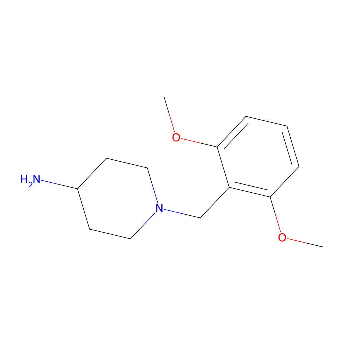 1-(2,6-Dimethoxybenzyl)piperidin-4-amine molecular structure, CAS 397244-99-4