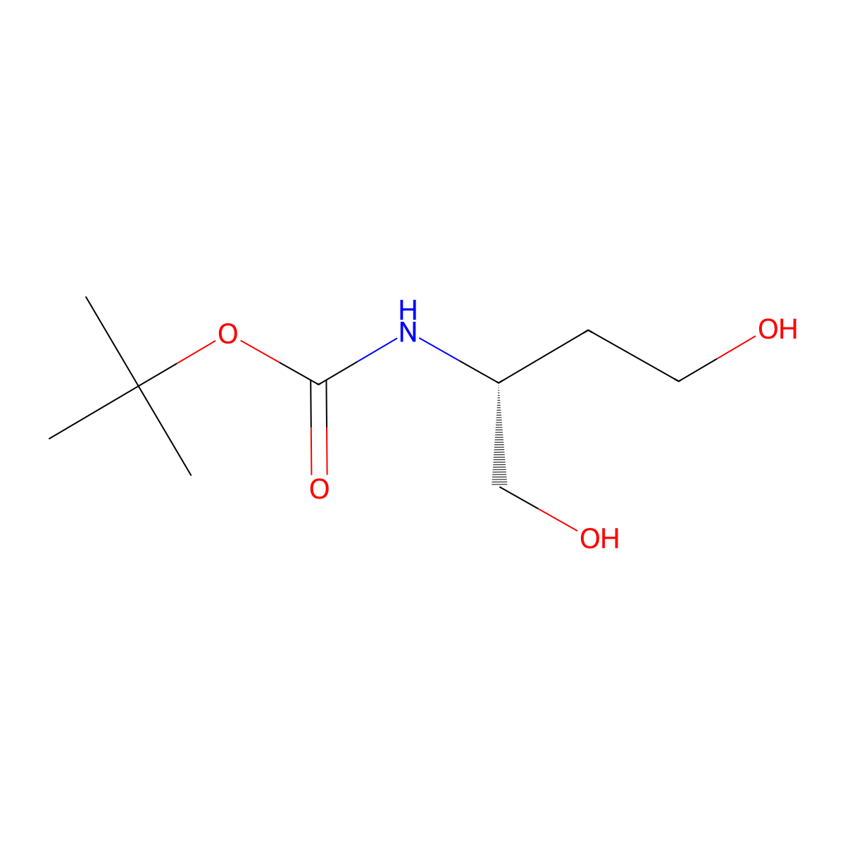 (R)-(+)-2-(BOC-Amino)-1,4-butanediol molecular structure, CAS 397246-14-9