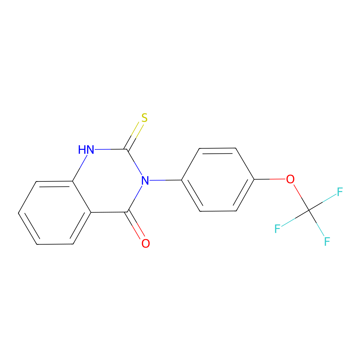 3-(4-Trifluoromethoxyphenyl)-2-thioxo-1,3-dihydroquinazolin-4-one molecular structure, CAS 397276-02-7