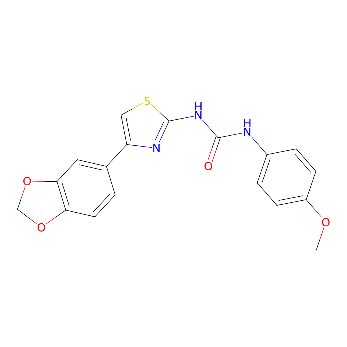 1-(4-(Benzo[d][1,3]dioxol-5-yl)thiazol-2-yl)-3-(4-methoxyphenyl)urea molecular structure, CAS 397277-02-0