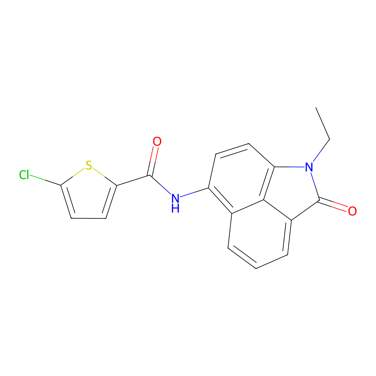 5-chloro-N-(1-ethyl-2-oxo-1,2-dihydrobenzo[cd]indol-6-yl)thiophene-2-carboxamide molecular structure, CAS 397277-50-8