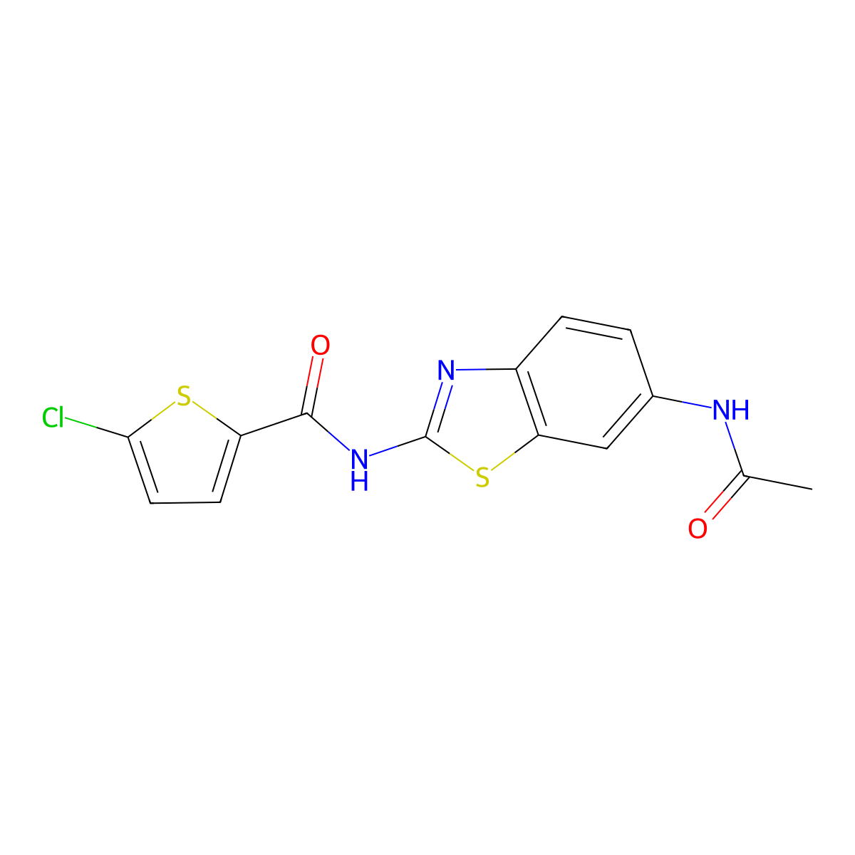 N-(6-acetamidobenzo[d]thiazol-2-yl)-5-chlorothiophene-2-carboxamide molecular structure, CAS 397277-66-6