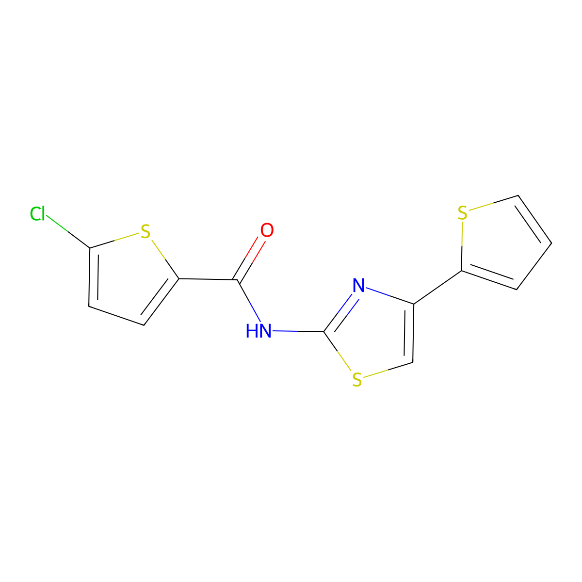 5-chloro-N-(4-(thiophen-2-yl)thiazol-2-yl)thiophene-2-carboxamide molecular structure, CAS 397277-73-5