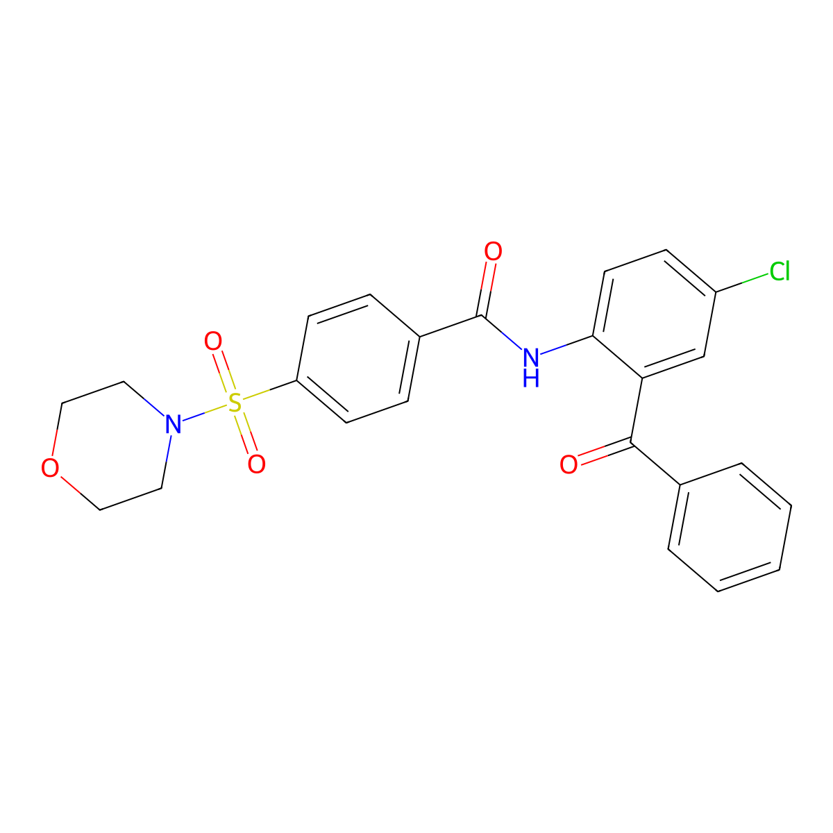 N-(2-benzoyl-4-chlorophenyl)-4-(morpholinosulfonyl)benzamide molecular structure, CAS 397277-88-2