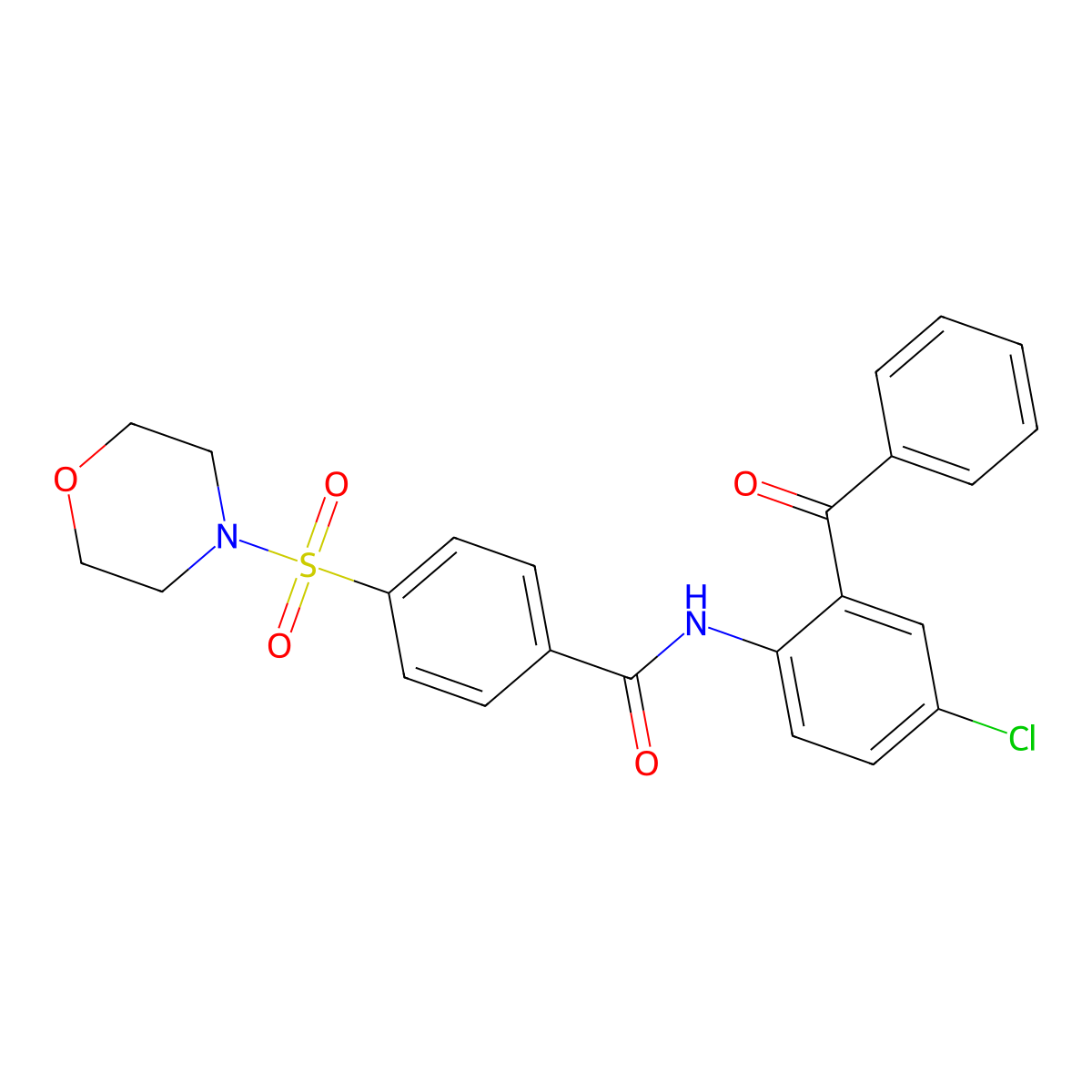 N-(2-benzoyl-4-chlorophenyl)-4-(morpholinosulfonyl)benzamide molecular structure, CAS 397277-88-2