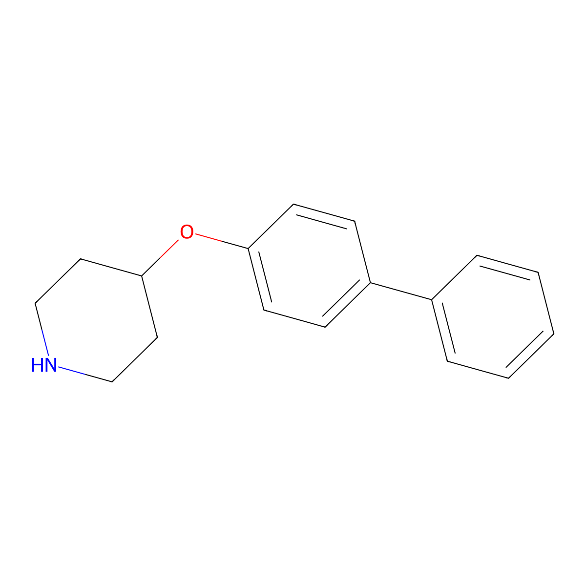 4-([1,1'-Biphenyl]-4-yloxy)piperidine molecular structure, CAS 397278-00-1