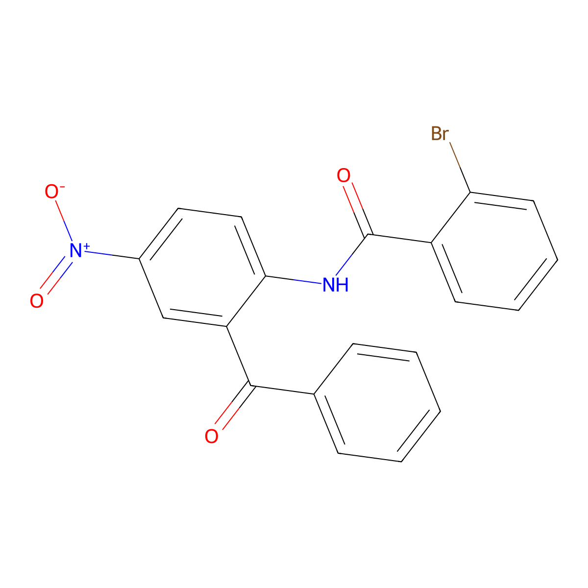 N-(2-benzoyl-4-nitrophenyl)-2-bromobenzamide molecular structure, CAS 397278-08-9