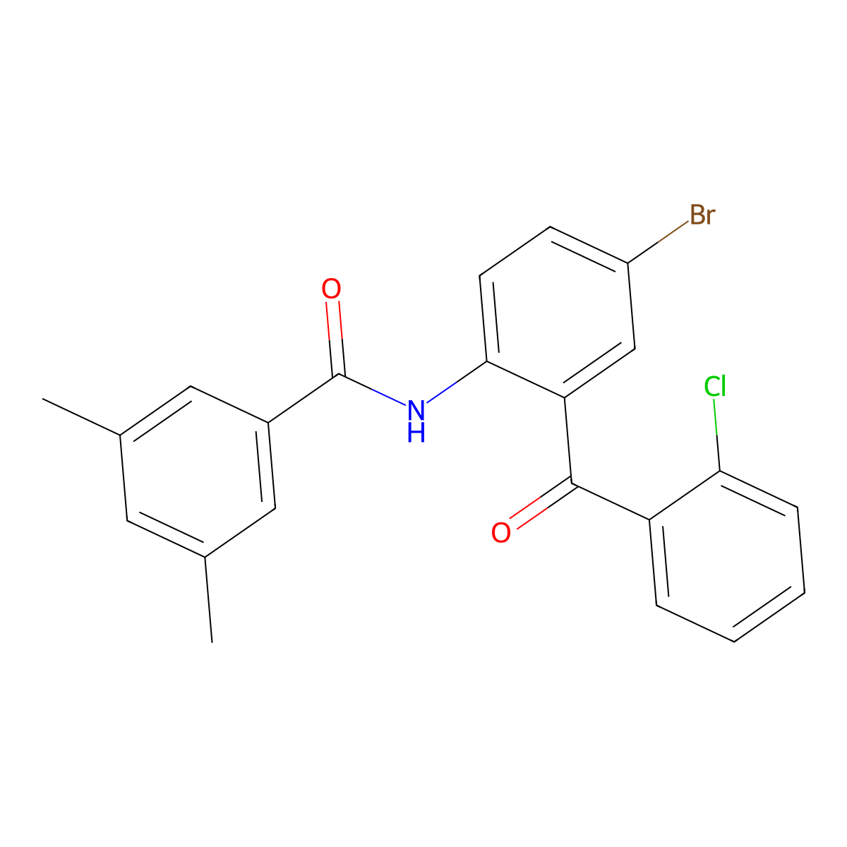 N-[4-bromo-2-(2-chlorobenzoyl)phenyl]-3,5-dimethylbenzamide molecular structure, CAS 397278-36-3