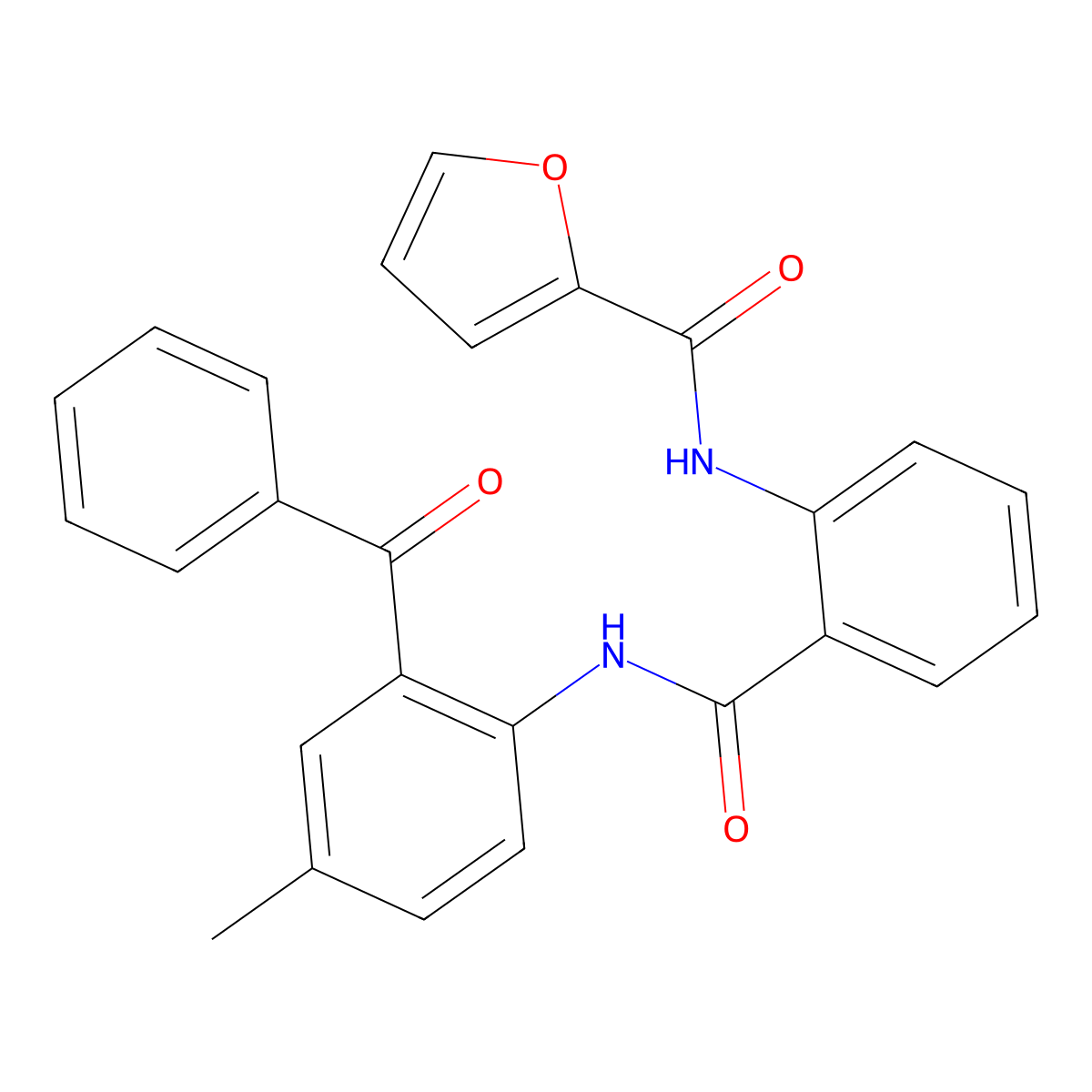 N-{2-[(2-benzoyl-4-methylphenyl)carbamoyl]phenyl}furan-2-carboxamide molecular structure, CAS 397278-49-8