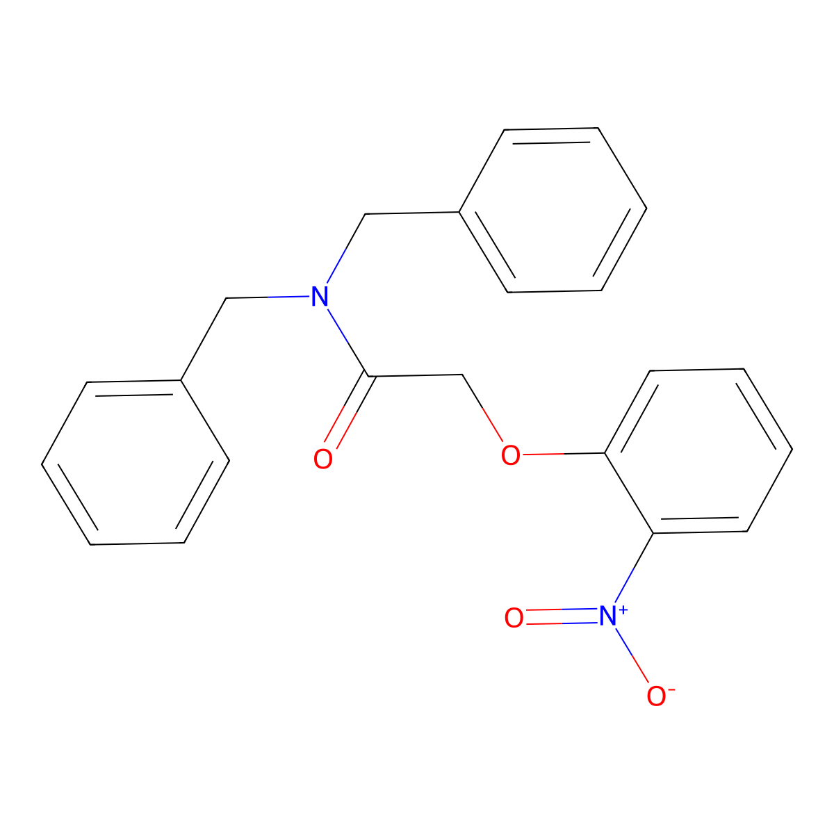 N,N-dibenzyl-2-(2-nitrophenoxy)acetamide molecular structure, CAS 397278-87-4
