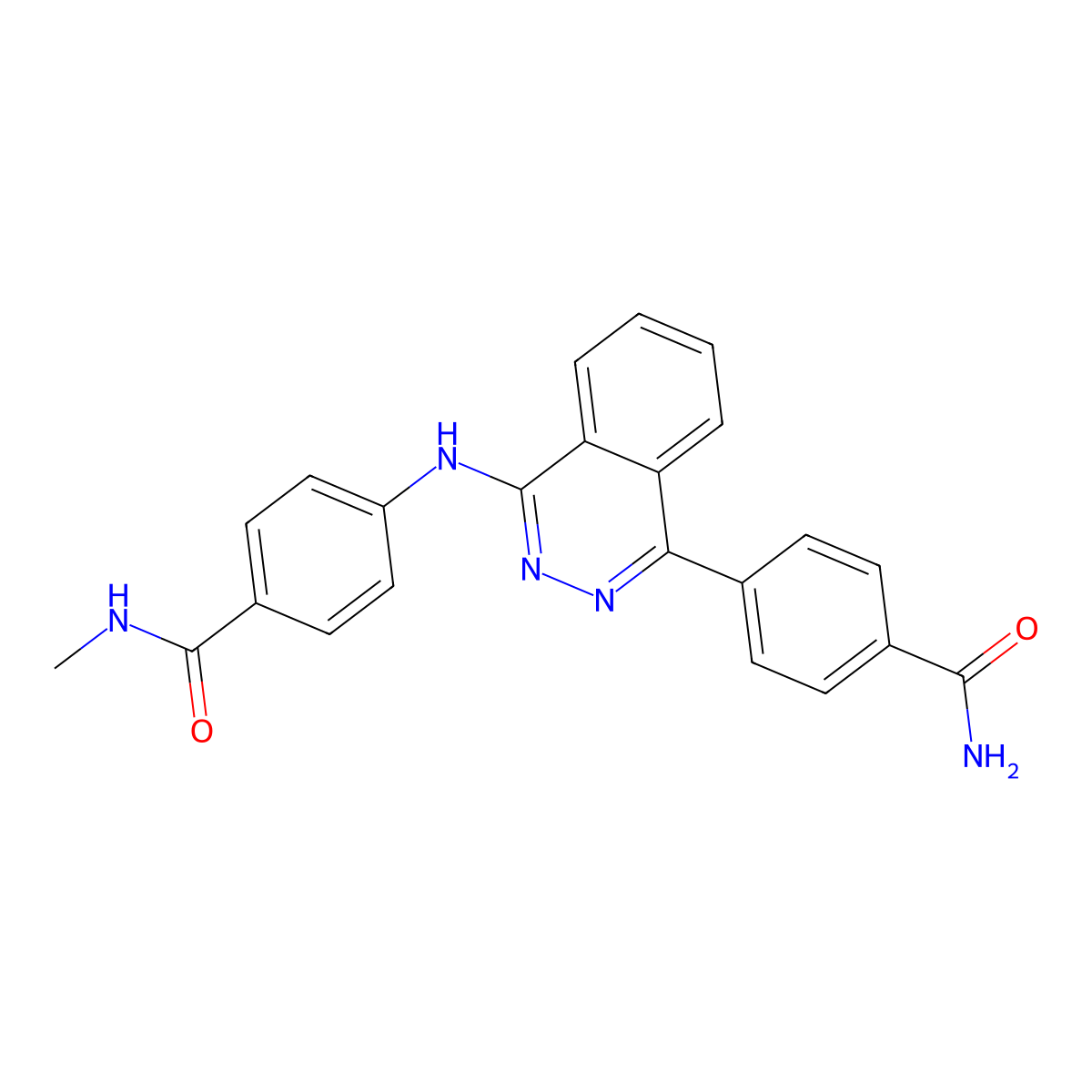 4-[4-[4-(Methylcarbamoyl)anilino]phthalazin-1-yl]benzamide molecular structure, CAS 397278-96-5