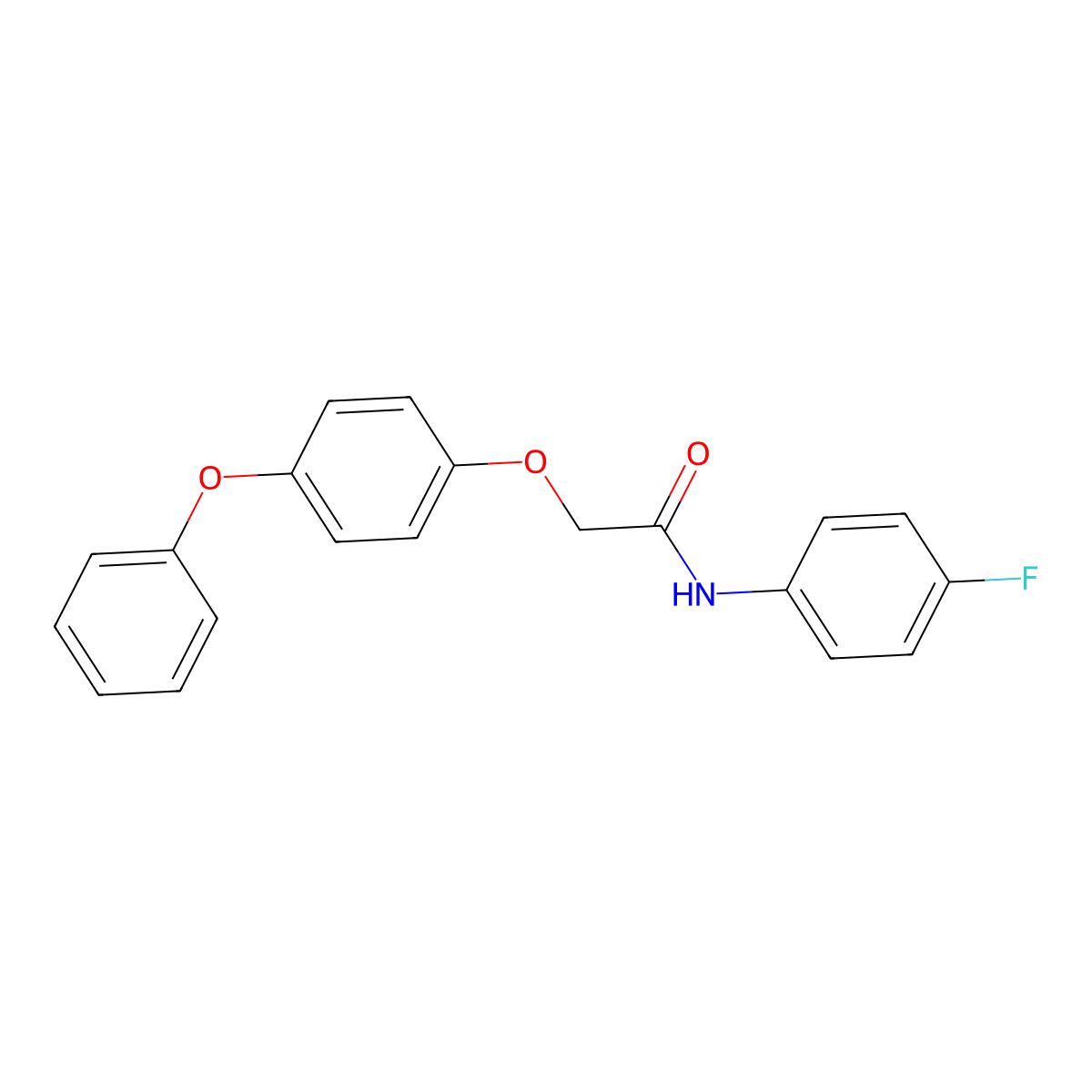 N-(4-fluorophenyl)-2-(4-phenoxyphenoxy)acetamide molecular structure, CAS 397278-98-7