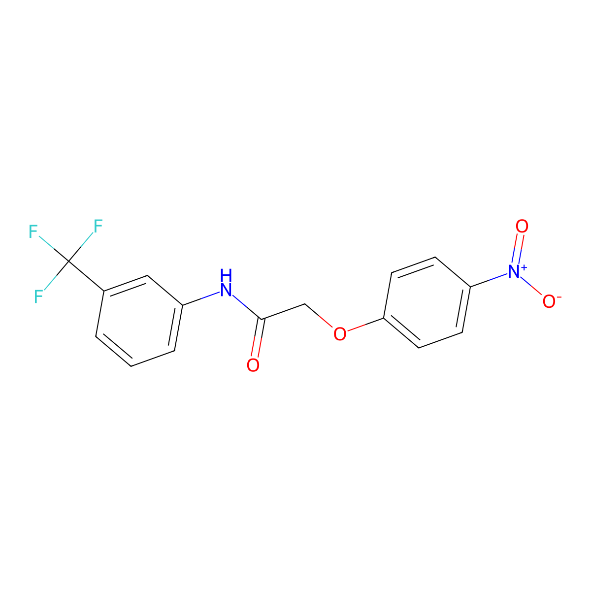 2-(4-nitrophenoxy)-N-[3-(trifluoromethyl)phenyl]acetamide molecular structure, CAS 397279-03-7
