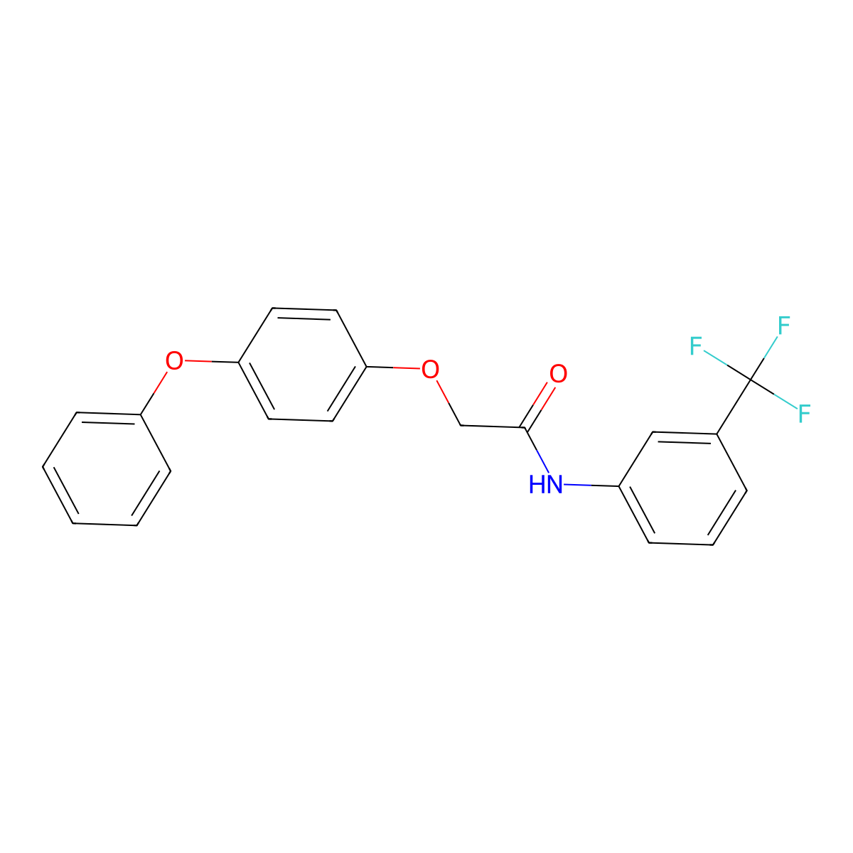 2-(4-phenoxyphenoxy)-N-[3-(trifluoromethyl)phenyl]acetamide molecular structure, CAS 397279-13-9