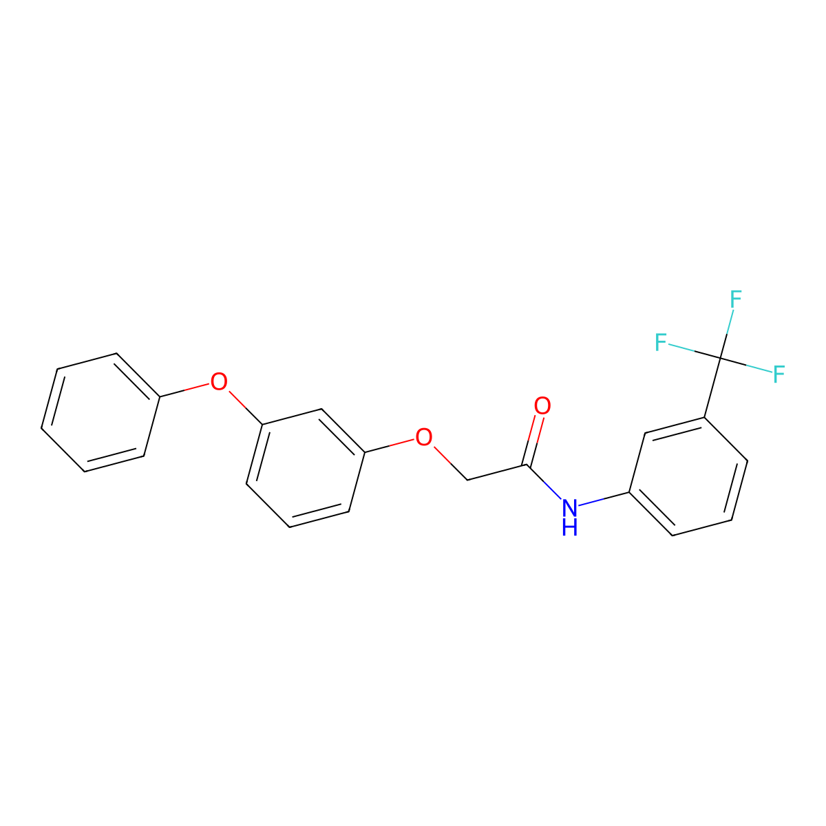 2-(3-phenoxyphenoxy)-N-[3-(trifluoromethyl)phenyl]acetamide molecular structure, CAS 397279-22-0