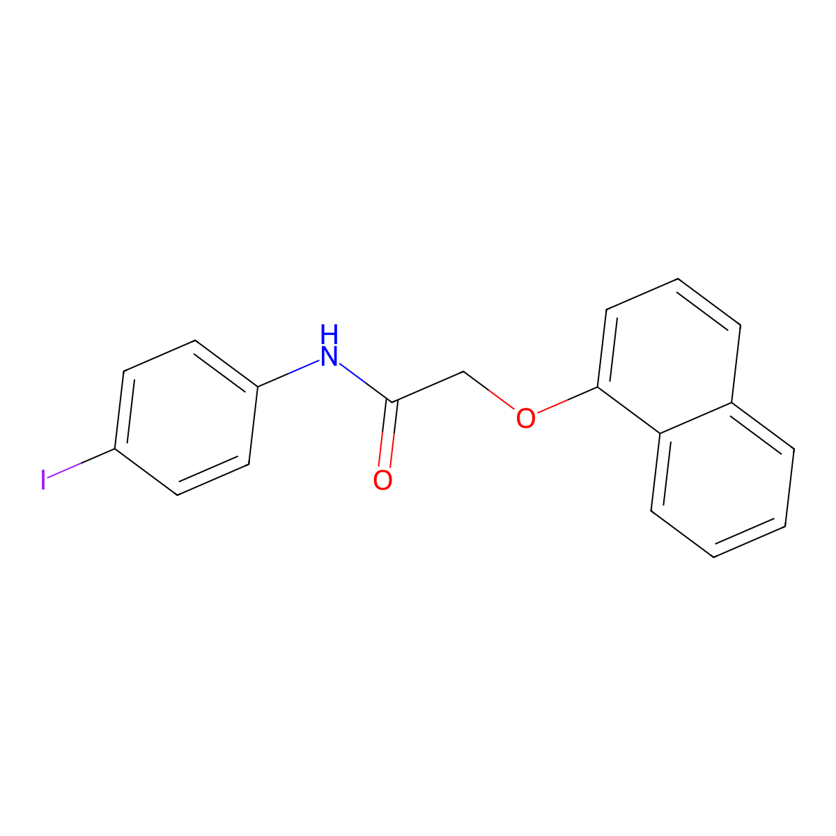 N-(4-iodophenyl)-2-(1-naphthyloxy)acetamide molecular structure, CAS 397280-81-8