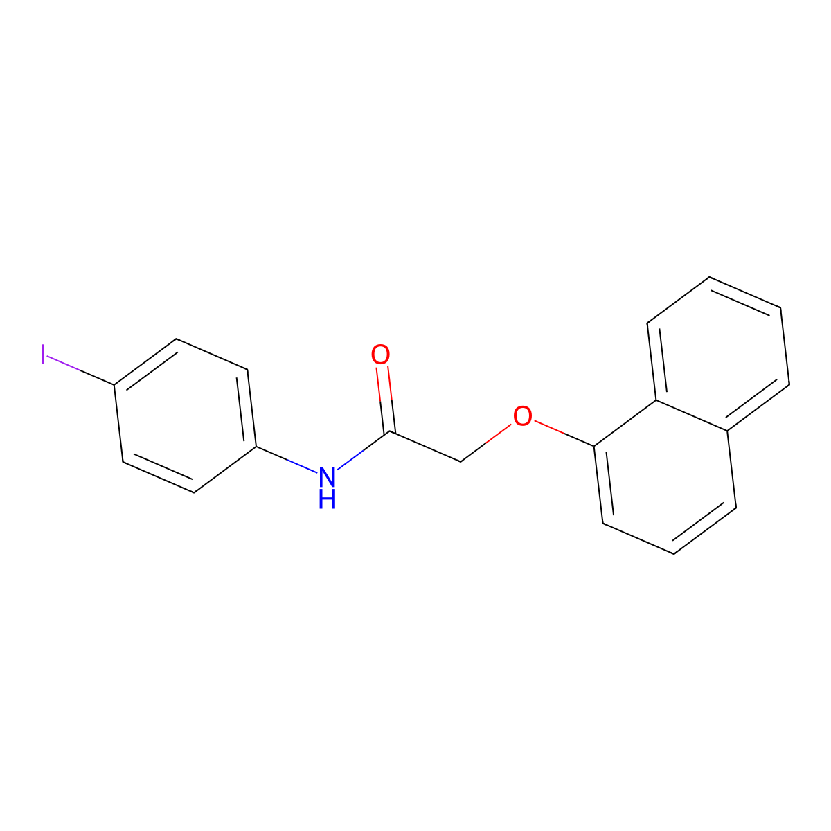 N-(4-iodophenyl)-2-(1-naphthyloxy)acetamide molecular structure, CAS 397280-81-8