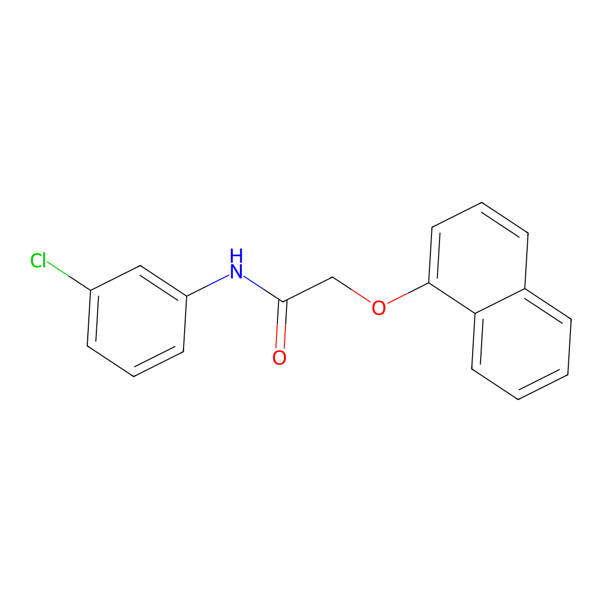 N-(3-chlorophenyl)-2-naphthalen-1-yloxyacetamide molecular structure, CAS 397280-87-4