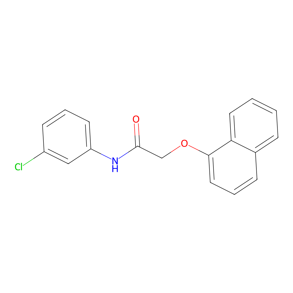 N-(3-chlorophenyl)-2-naphthalen-1-yloxyacetamide molecular structure, CAS 397280-87-4