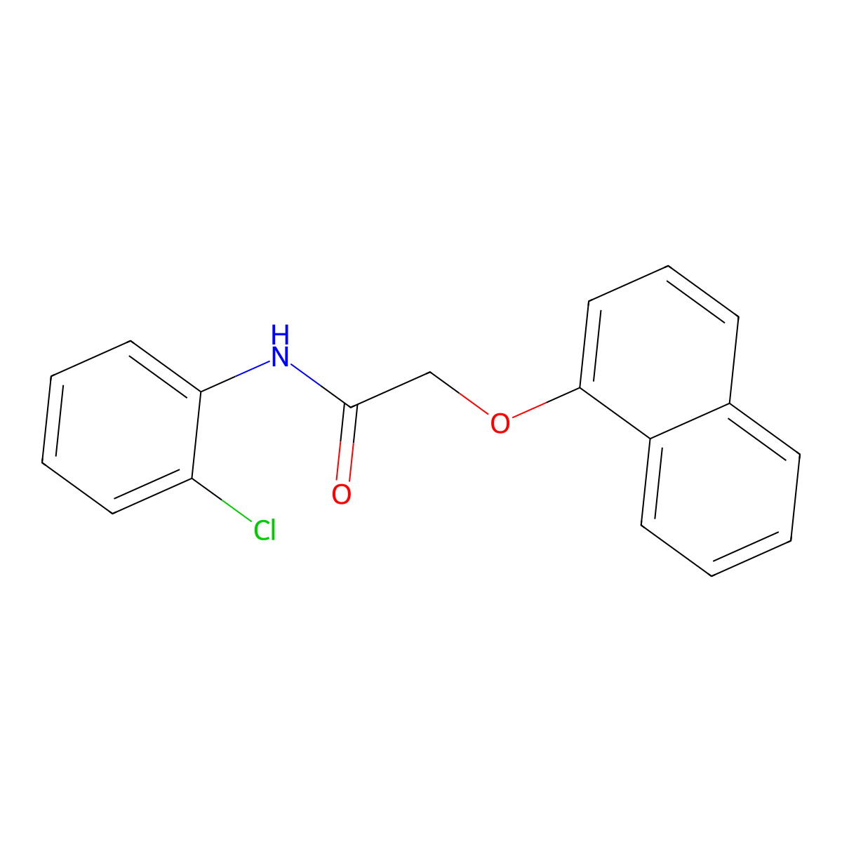 N-(2-chlorophenyl)-2-naphthalen-1-yloxyacetamide molecular structure, CAS 397280-89-6