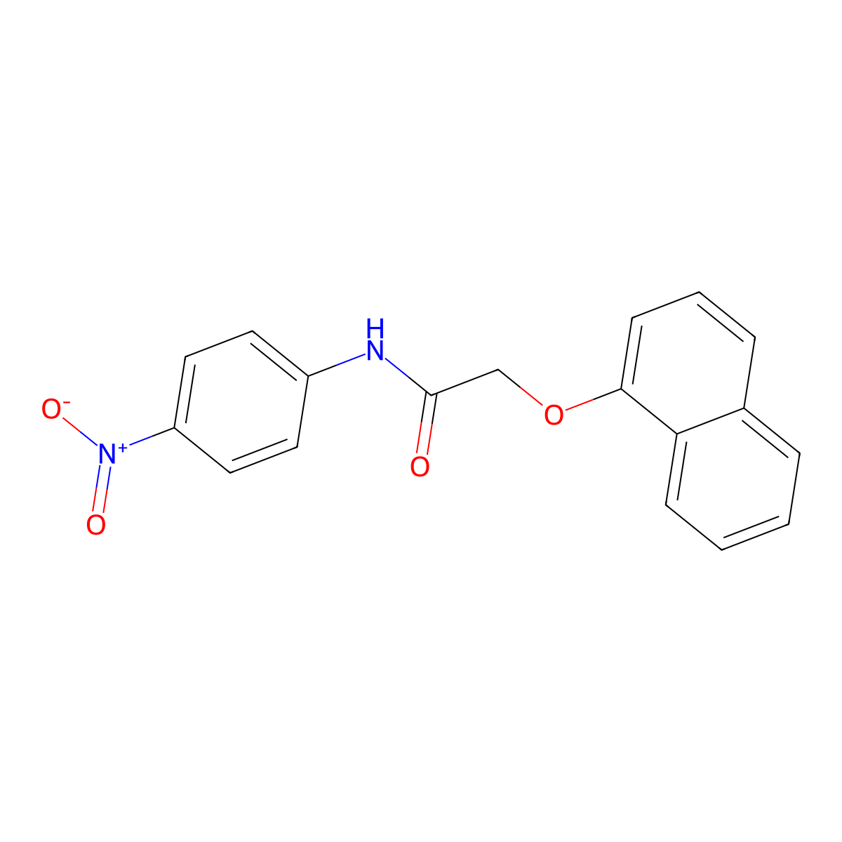 2-(naphthalen-1-yloxy)-N-(4-nitrophenyl)acetamide molecular structure, CAS 397281-12-8