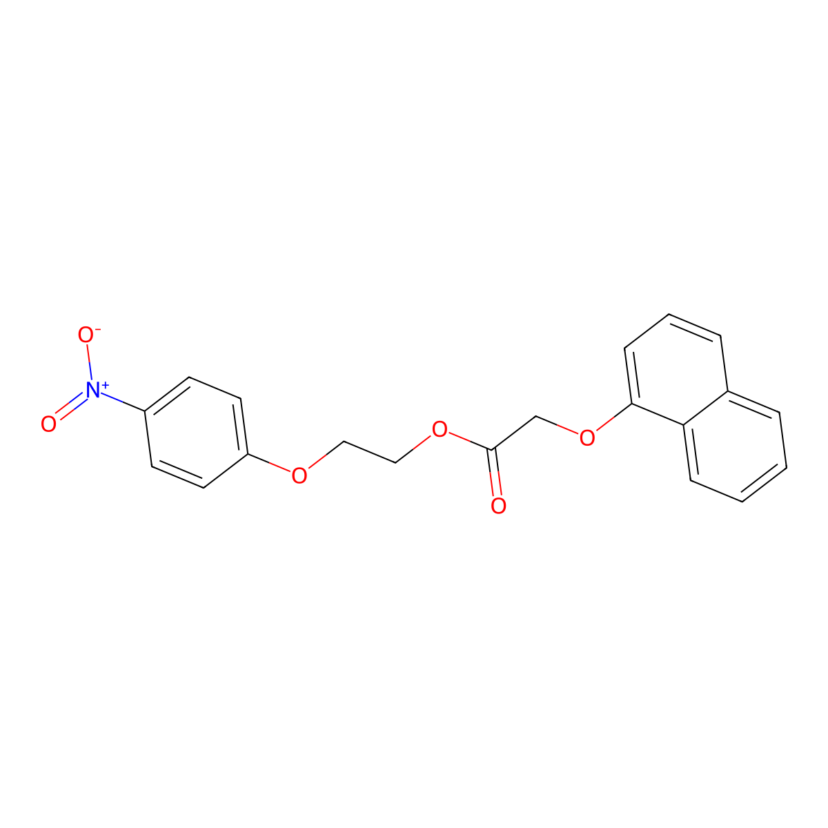 2-(4-Nitrophenoxy)ethyl 2-(naphthalen-1-yloxy)acetate molecular structure, CAS 397281-25-3