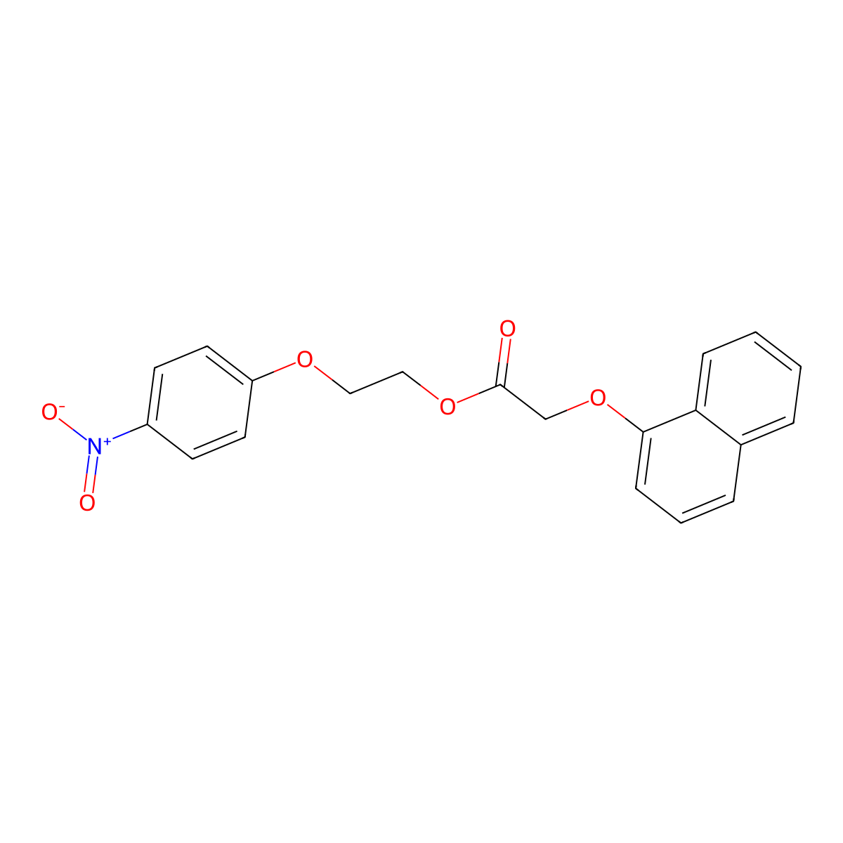 2-(4-Nitrophenoxy)ethyl 2-(naphthalen-1-yloxy)acetate molecular structure, CAS 397281-25-3
