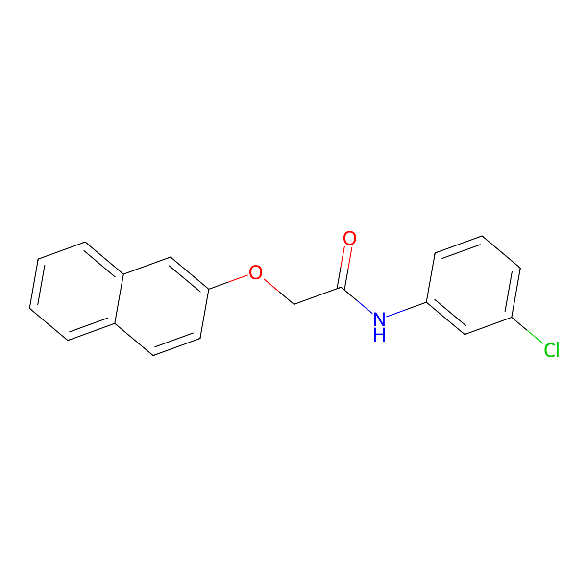 N-(3-chlorophenyl)-2-(2-naphthyloxy)acetamide molecular structure, CAS 397281-60-6