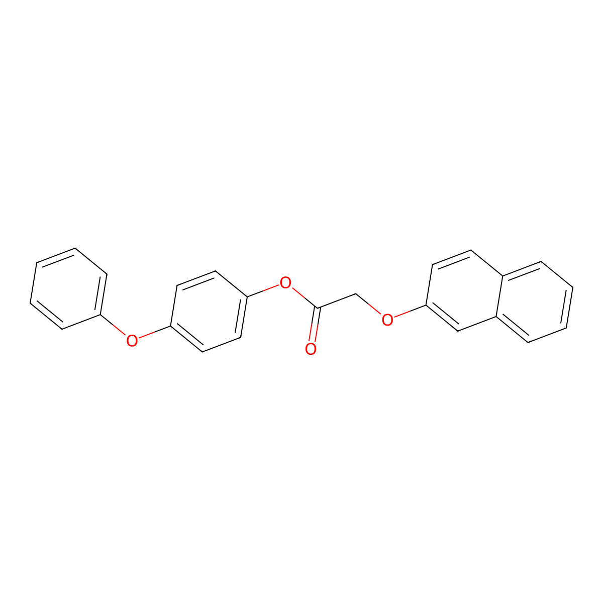 4-Phenoxyphenyl 2-(naphthalen-2-yloxy)acetate molecular structure, CAS 397281-64-0