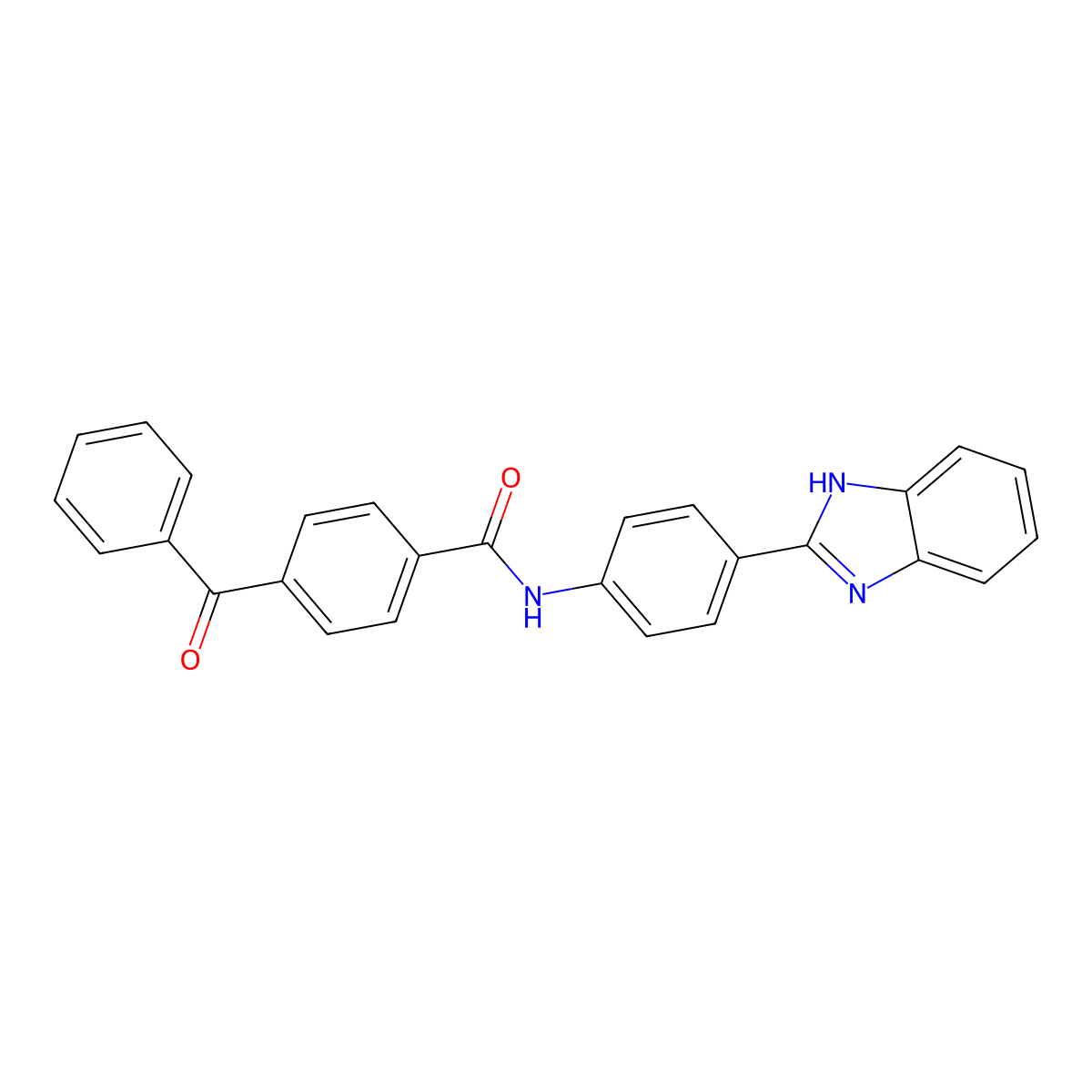 N-(4-(1H-benzo[d]imidazol-2-yl)phenyl)-4-benzoylbenzamide molecular structure, CAS 397289-64-4