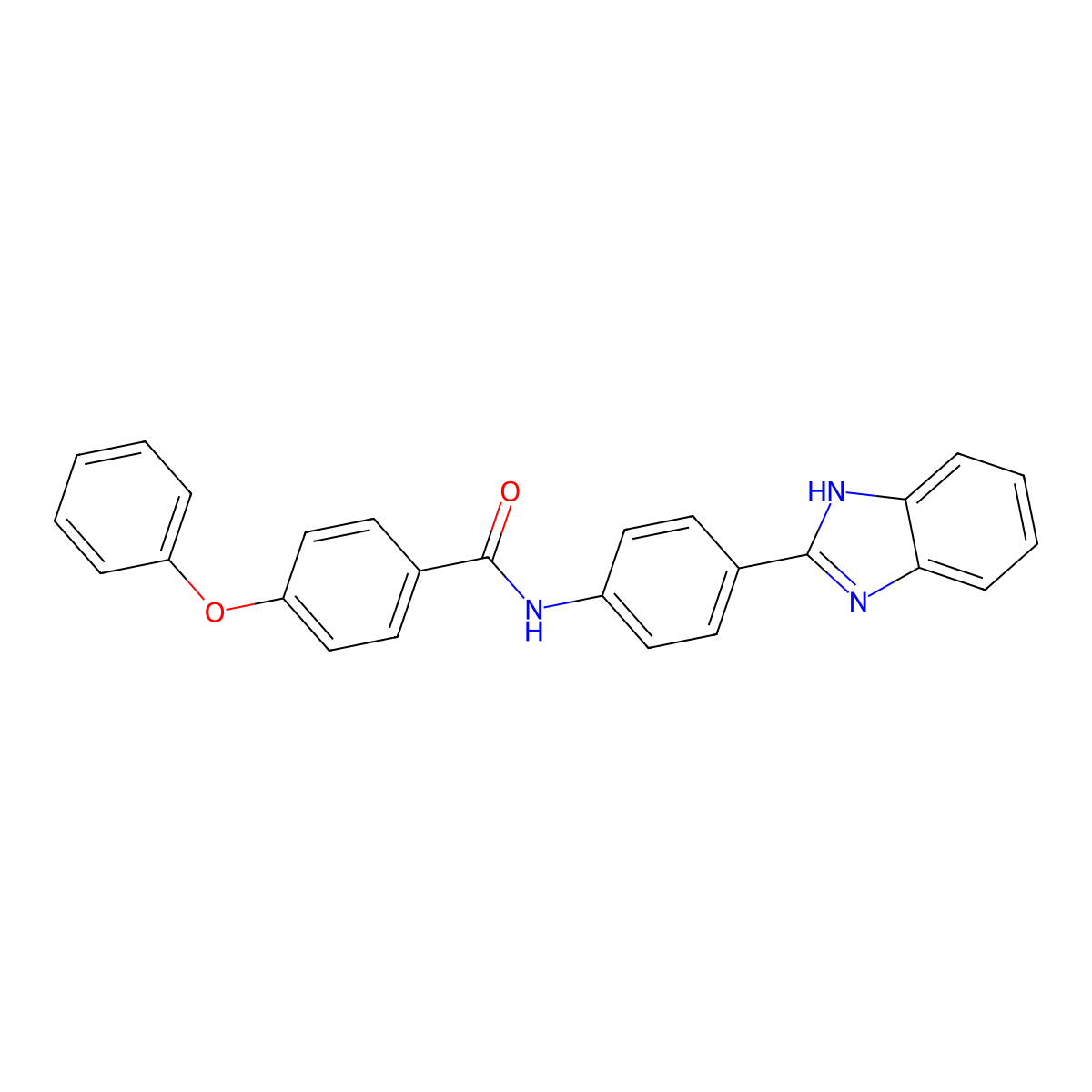 N-(4-(1H-benzo[d]imidazol-2-yl)phenyl)-4-phenoxybenzamide molecular structure, CAS 397289-70-2