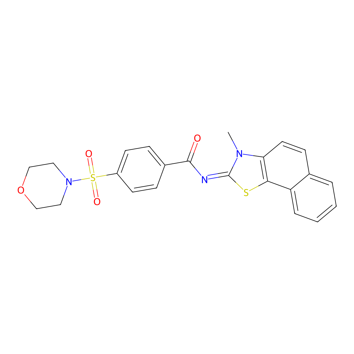 (E)-N-(3-methylnaphtho[2,1-d]thiazol-2(3H)-ylidene)-4-(morpholinosulfonyl)benzamide molecular structure, CAS 397290-52-7