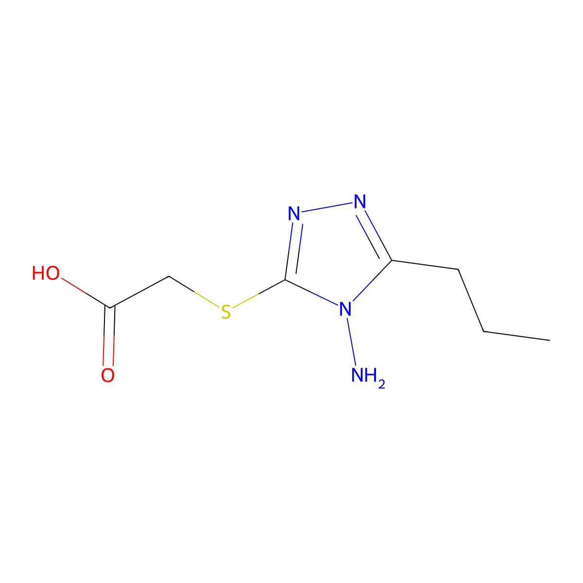2-[(4-amino-5-propyl-4H-1,2,4-triazol-3-yl)sulfanyl]acetic acid molecular structure, CAS 397291-10-0