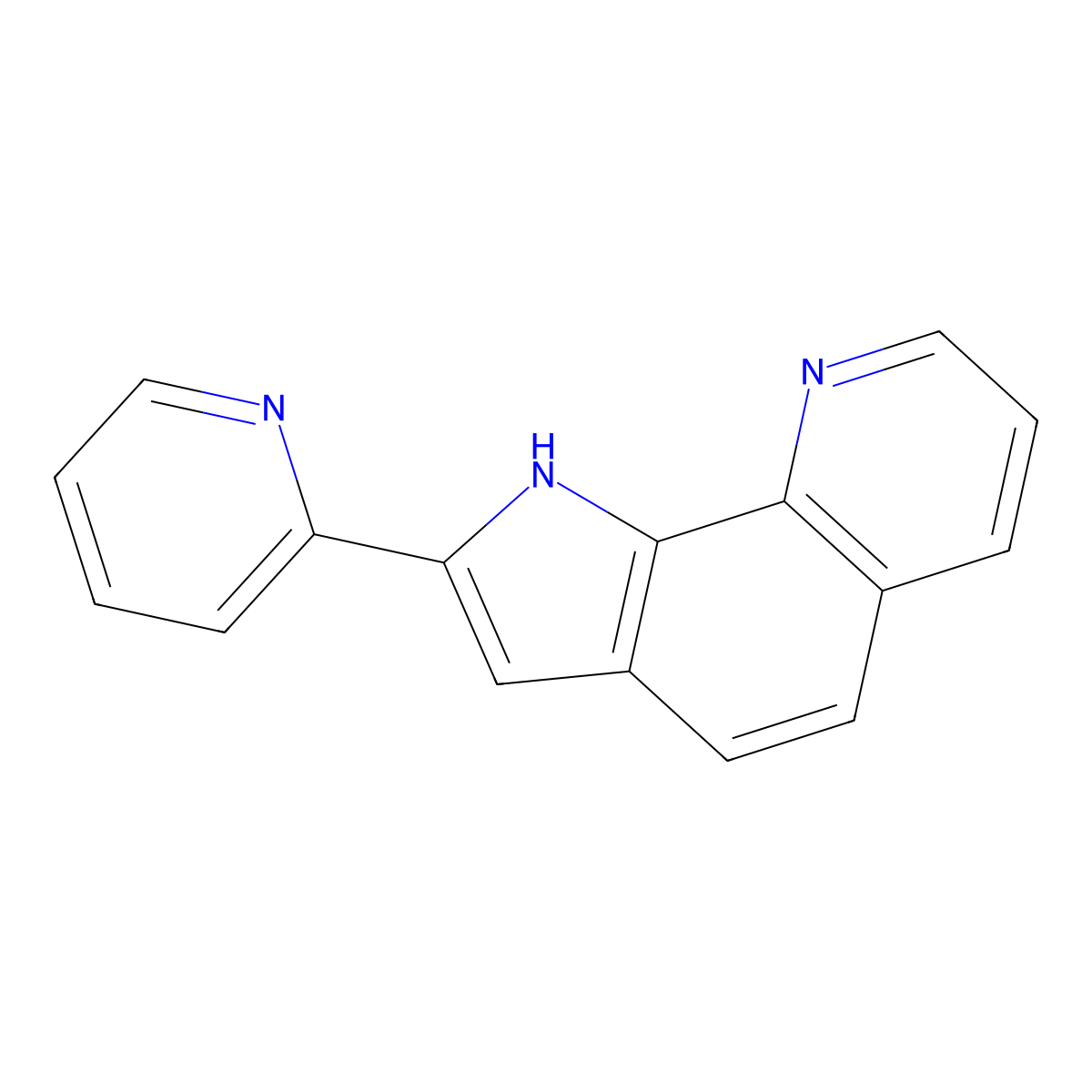 2-(2-pyridinyl)-1H-pyrrolo[3,2-h]quinoline molecular structure, CAS 397299-84-2