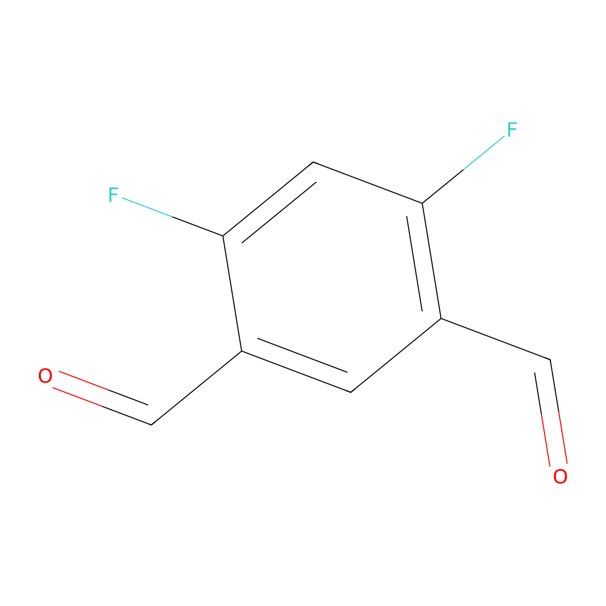 4,6-Difluoroisophthalaldehyde molecular structure, CAS 397299-94-4
