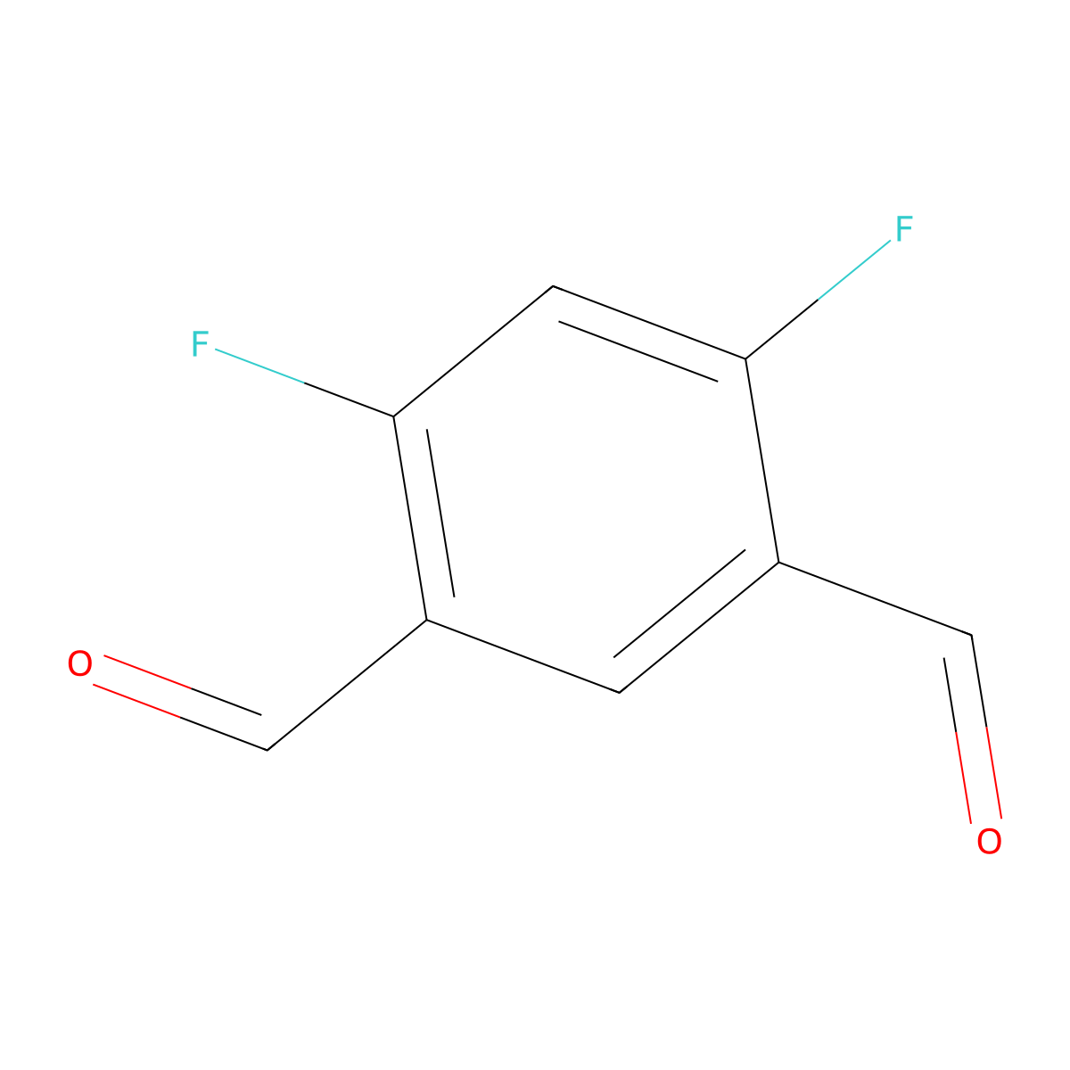 4,6-Difluoroisophthalaldehyde molecular structure, CAS 397299-94-4