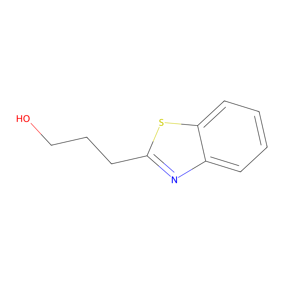 3-(1,3-Benzothiazol-2-yl)propan-1-ol molecular structure, CAS 3973-09-9