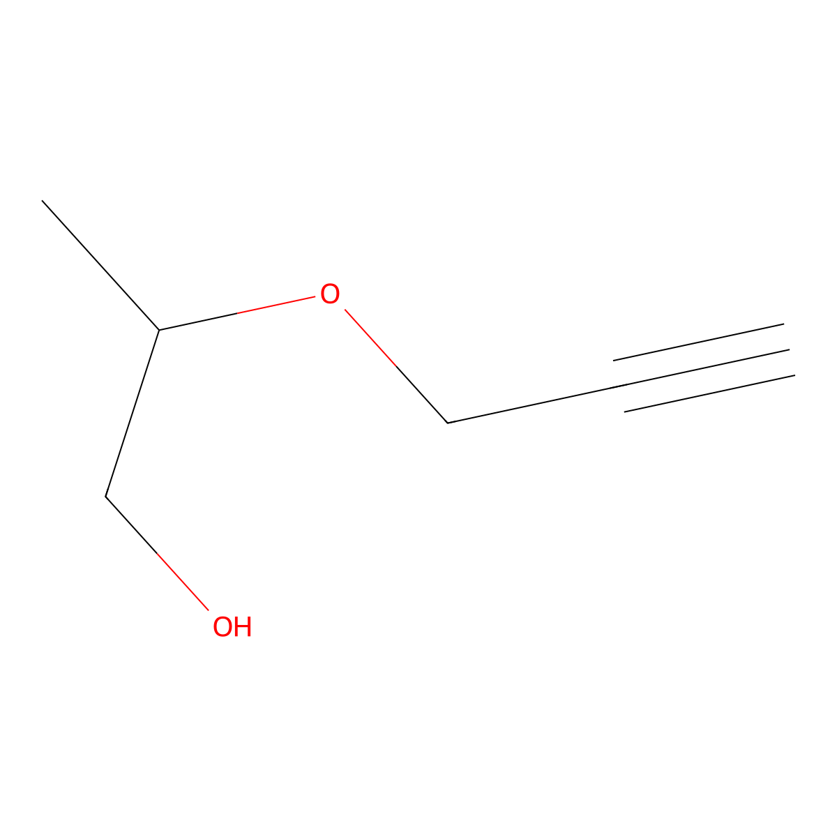 Propargyl alcohol propoxylate molecular structure, CAS 3973-17-9