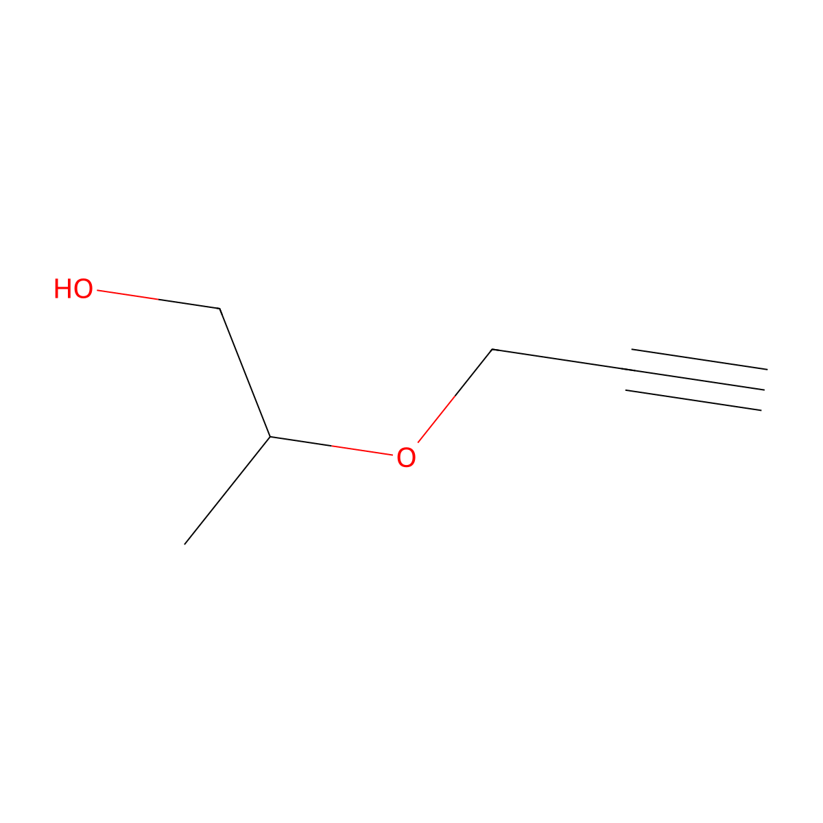 Propargyl alcohol propoxylate molecular structure, CAS 3973-17-9
