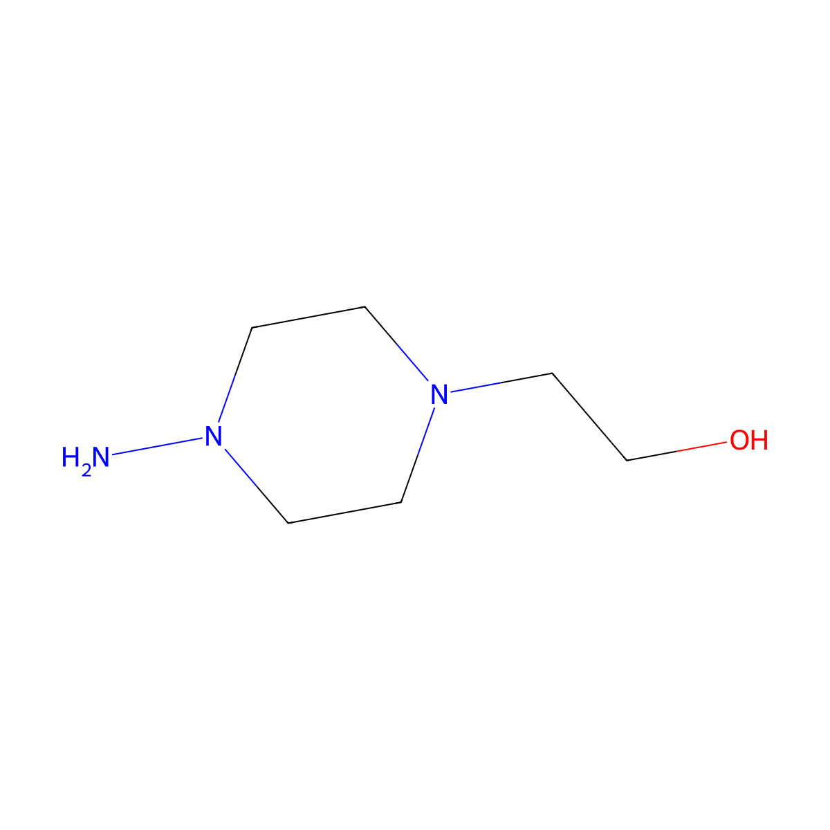 2-(4-Aminopiperazin-1-yl)ethanol molecular structure, CAS 3973-70-4