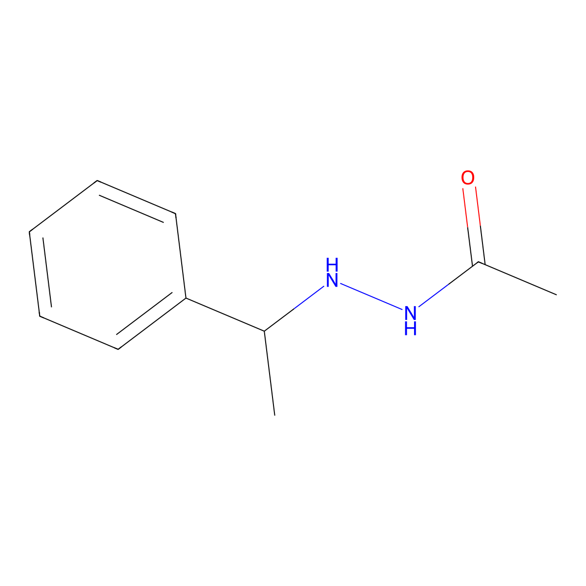 Acetic acid, 2-(alpha-methylbenzyl)hydrazide molecular structure, CAS 3973-99-7