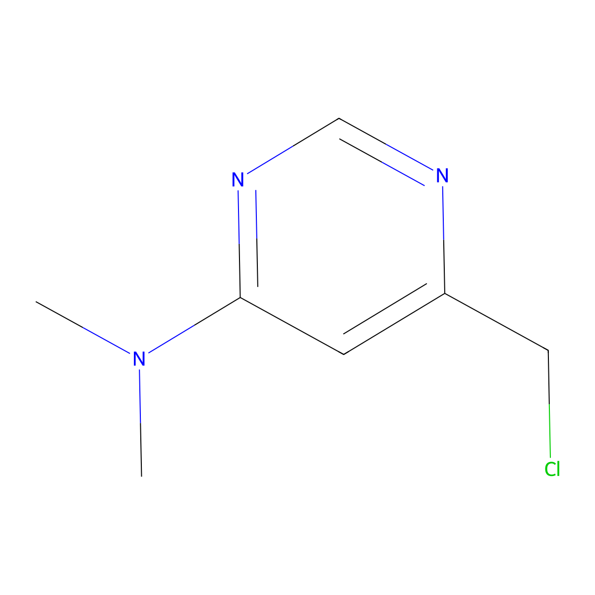 6-(Chloromethyl)-N,N-dimethyl-4-pyrimidinamine molecular structure, CAS 397308-87-1