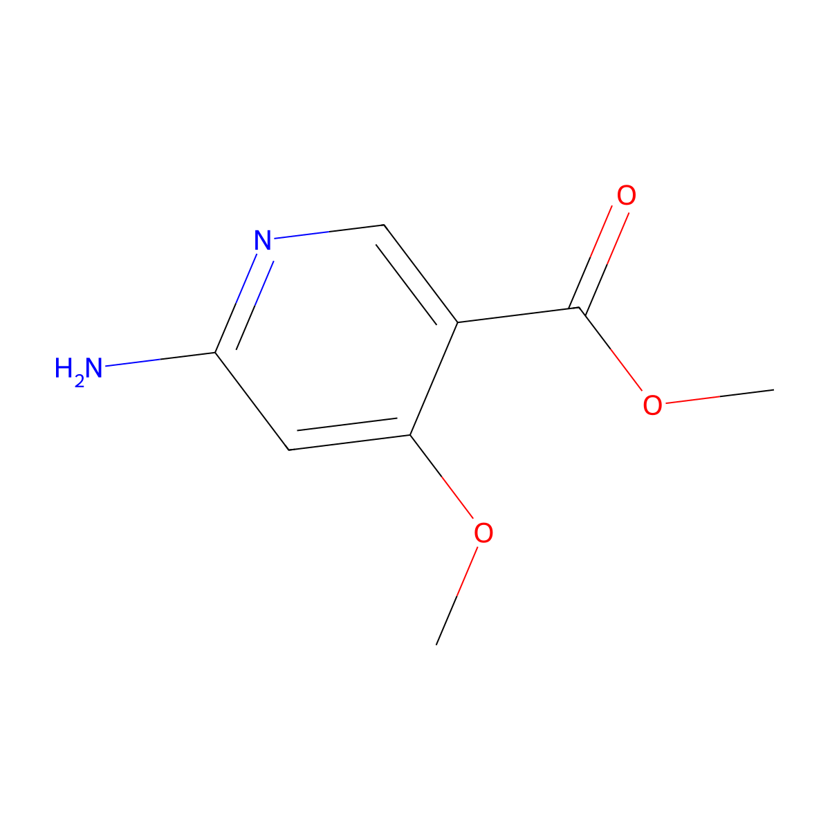 Methyl 6-amino-4-methoxypyridine-3-carboxylate molecular structure, CAS 397309-41-0