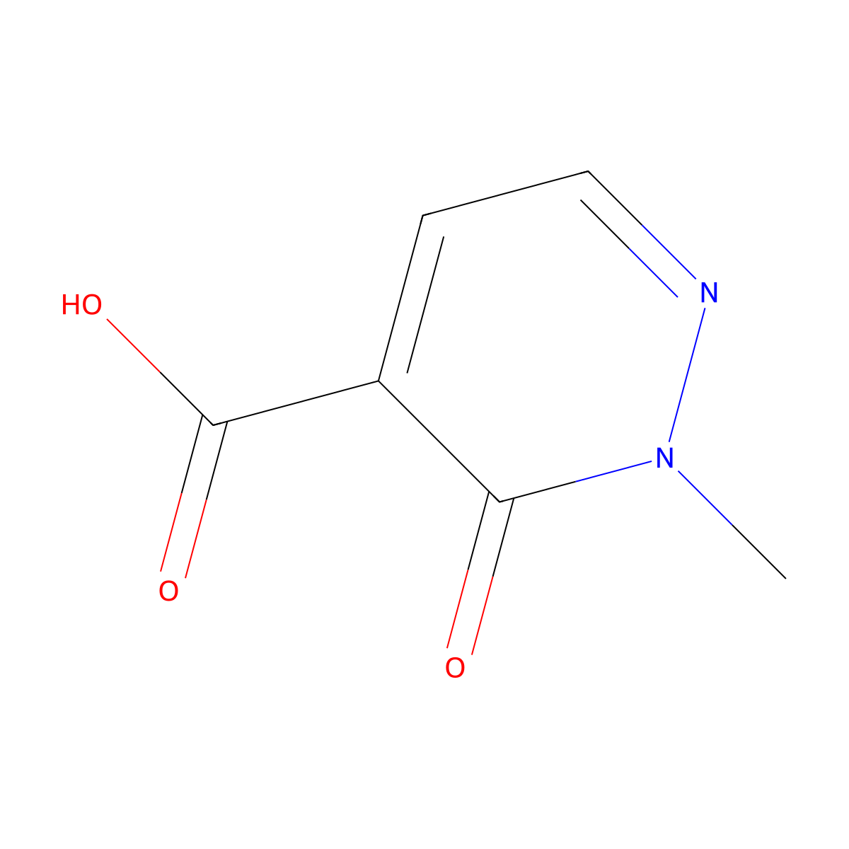 2-Methyl-3-oxo-2,3-dihydropyridazine-4-carboxylic acid molecular structure, CAS 397309-47-6