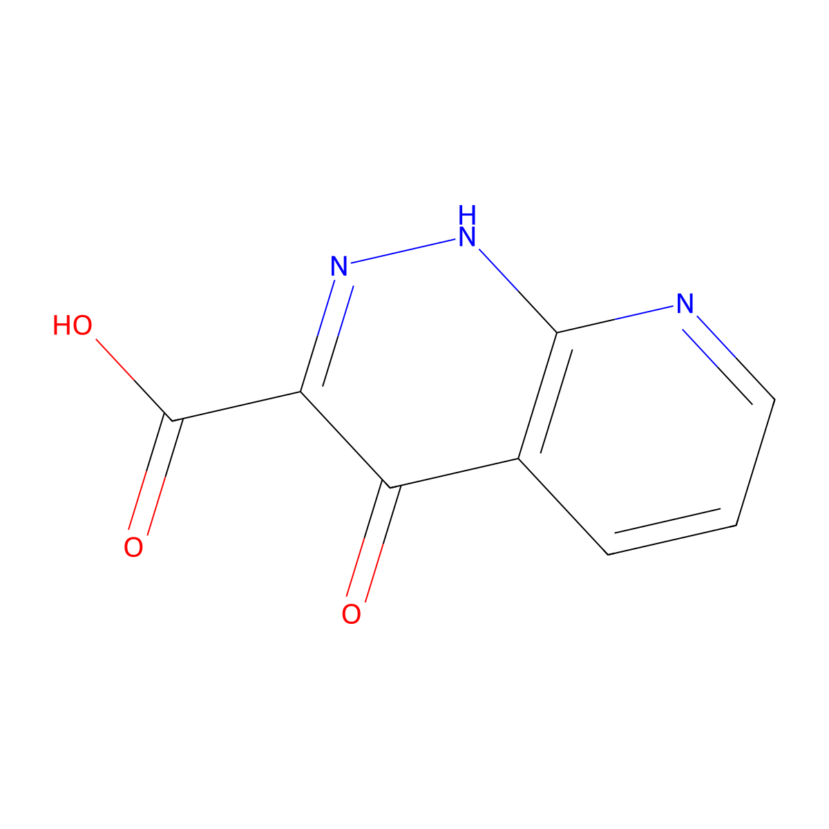 4-Oxo-1,4-dihydropyrido[2,3-c]pyridazine-3-carboxylic acid molecular structure, CAS 397310-42-8