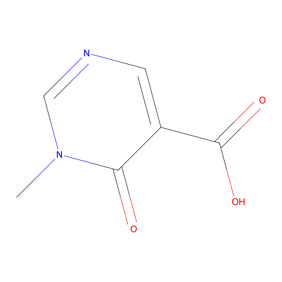 1-Methyl-6-oxo-1,6-dihydropyrimidine-5-carboxylic acid molecular structure, CAS 397310-83-7