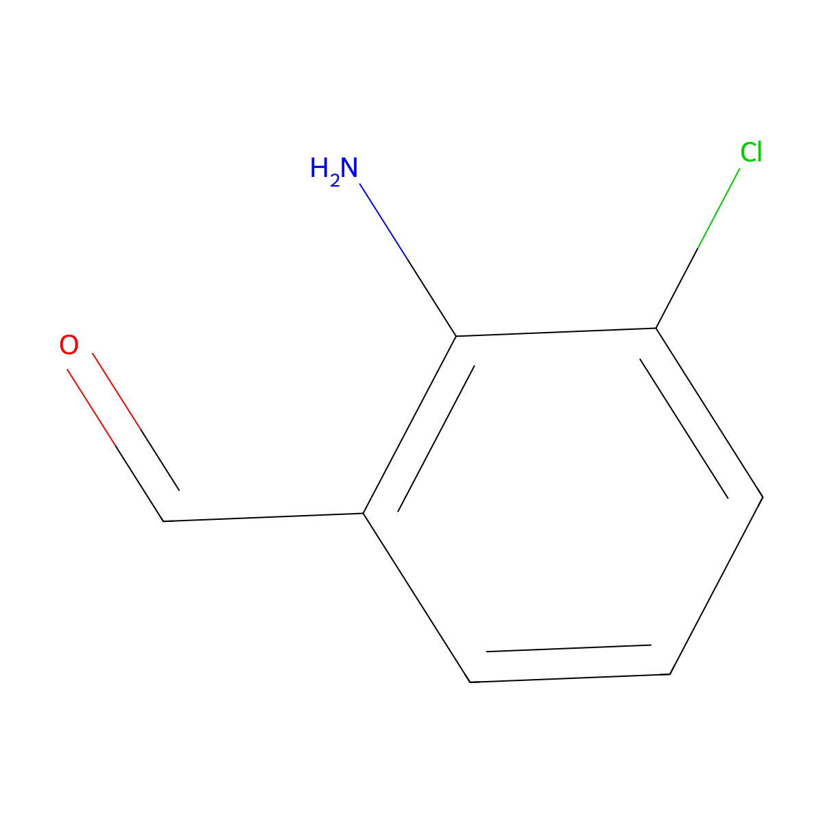 2-Amino-3-chlorobenzaldehyde molecular structure, CAS 397322-82-6